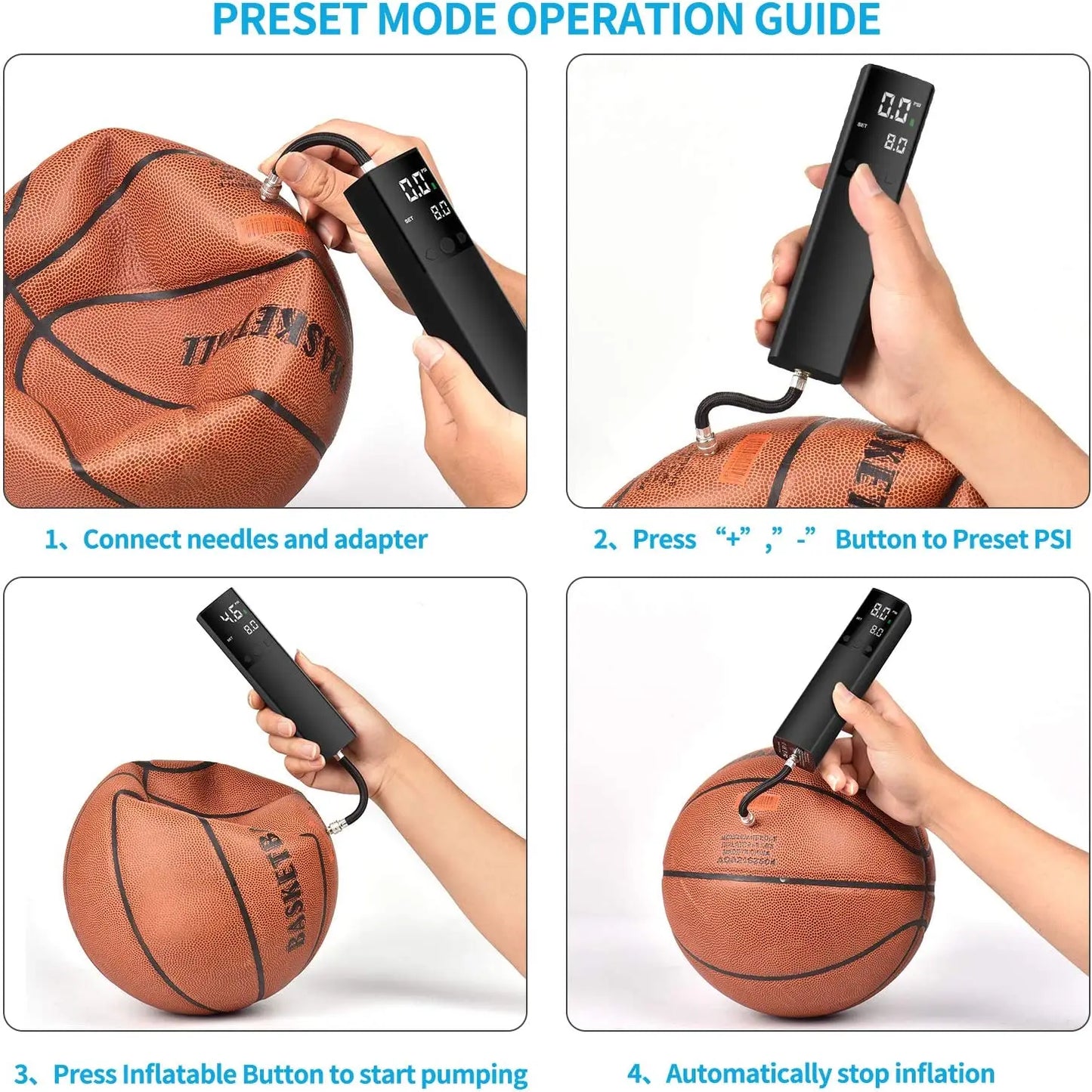 Inflador de pelota eléctrico