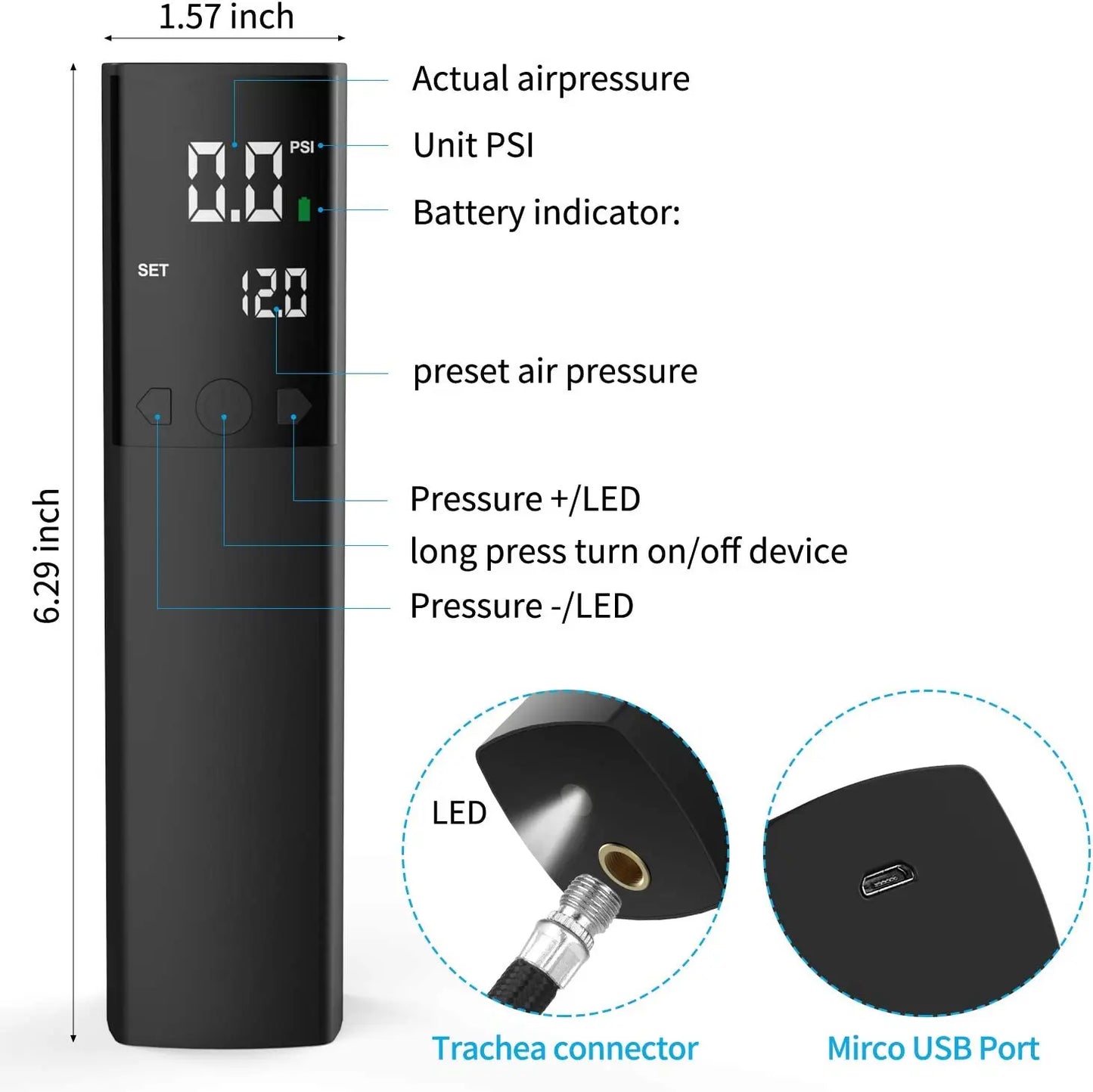 Inflador de pelota eléctrico